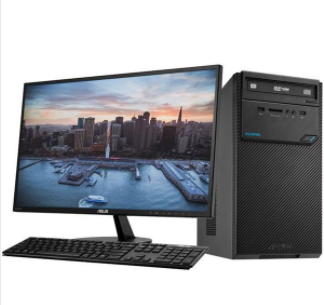 華碩（ASUS）D320MT-I5D14003/臺(tái)式電腦Intel酷睿I5-7400 3.0GHz四核 8G-DDR4內(nèi)存 1T 硬盤 集顯 無光驅(qū) 中標(biāo)麒麟V7.0系統(tǒng) +21.5英寸顯示器/ 配鼠標(biāo)鍵盤