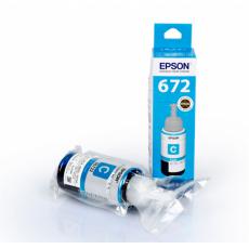 愛普生（EPSON） 原裝672墨水L360L351L313L310L363L485L383L380連供打印機(jī)墨盒 T6722青色藍(lán)色