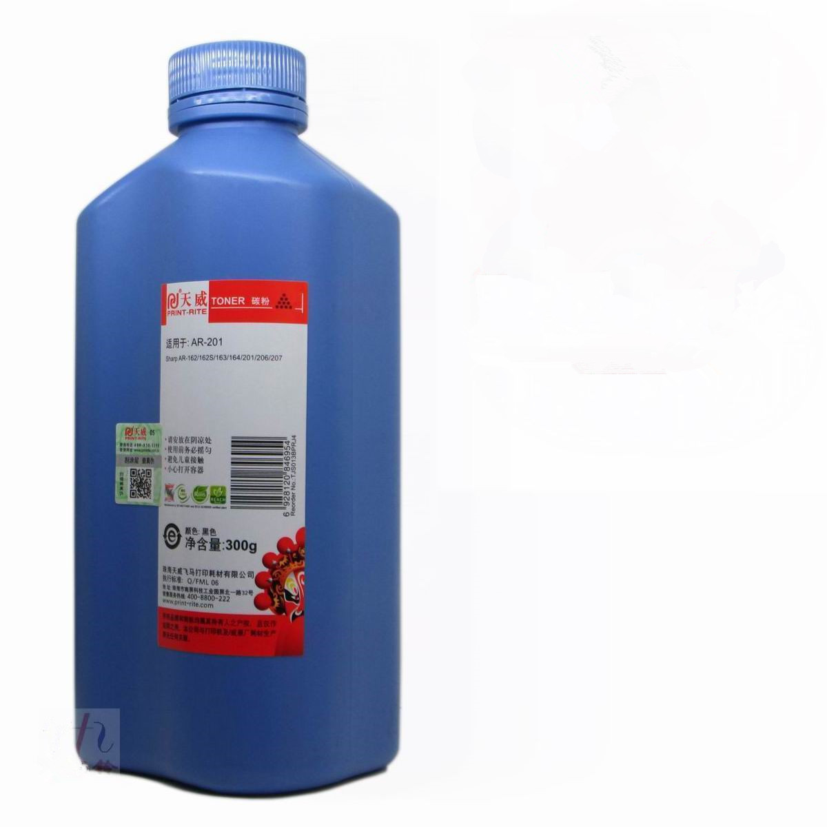 天威 AR-201 藍瓶裝 碳粉 黑色 300g 適用夏普236CT AR-201/206/207/162/162s/163機型